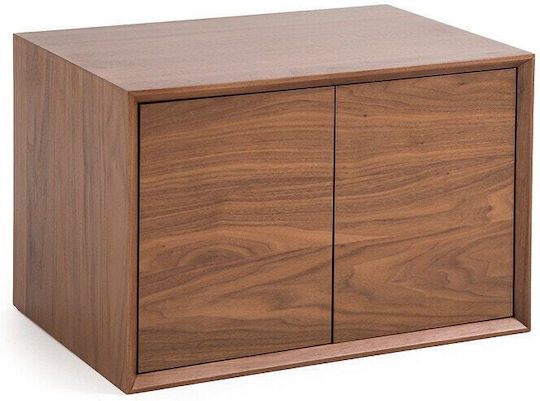 Κρεμαστή Ντουλάπα Σαλονιού από MDF Καρυδιάς 60x24x39cm