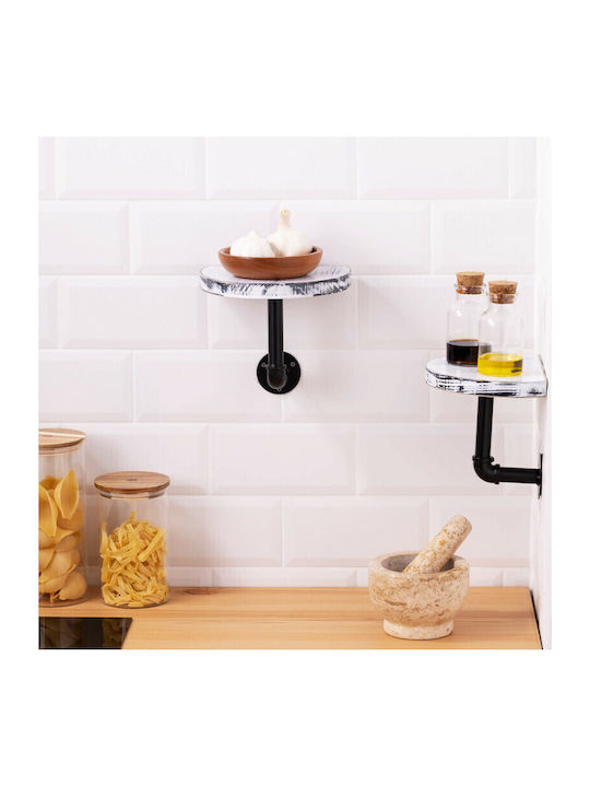Grey Wall Shelves 3 Pieces 20x15x17cm