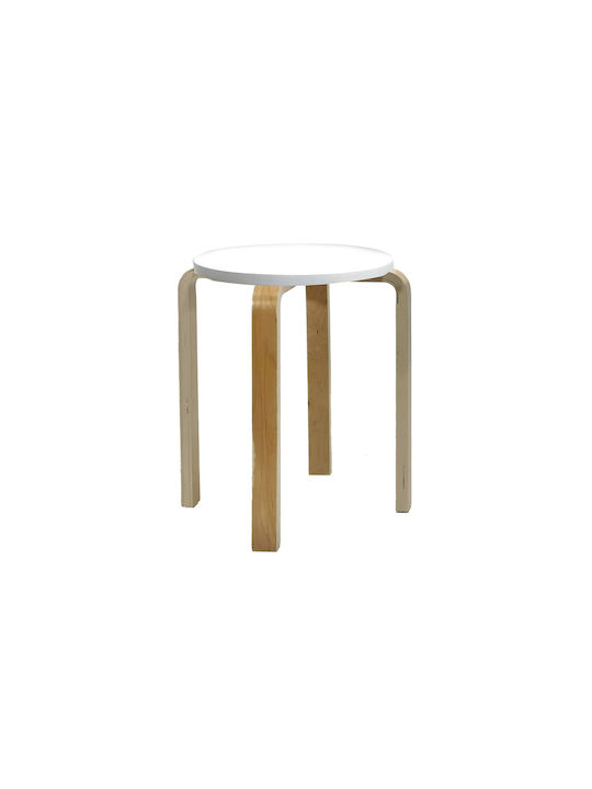 Stool For Kitchen White 32x32x44cm