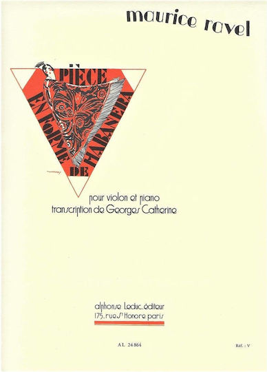 Alphonse Leduc Ravel Piece Παρτιτούρα για Πιάνο
