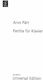 Universal Edition Part Sheet Music for Piano