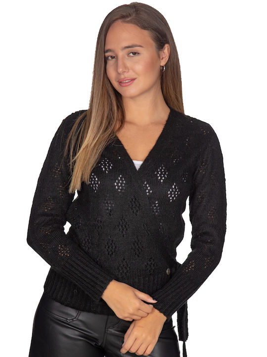 Vera Short Women's Knitted Cardigan Black