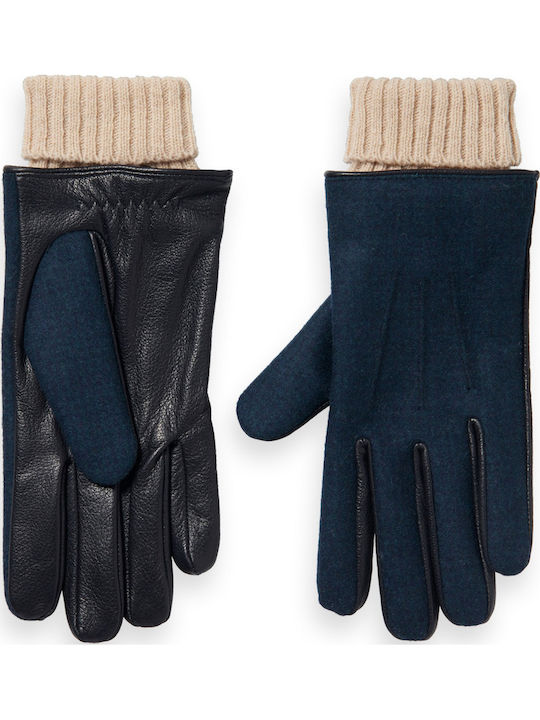 Men's Gloves Navy Blue Double Faced