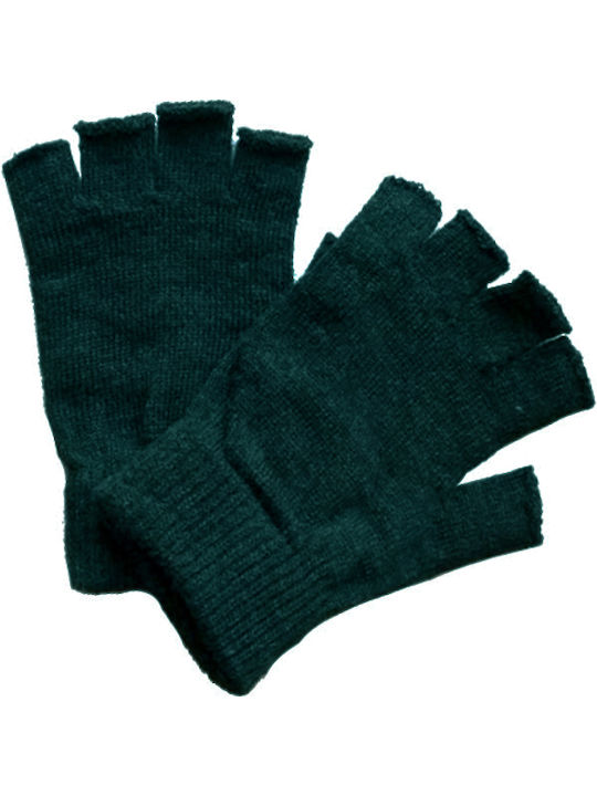 Gift-Me Women's Knitted Fingerless Gloves Blue