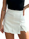 Chica Γυναικεία Φούστα-Σορτς Ψηλόμεση σε Λευκό χρώμα