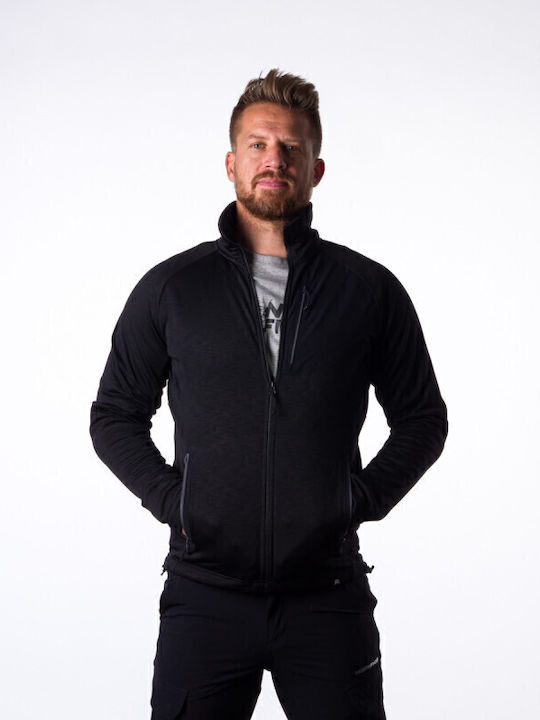 Northfinder Ανδρική Ζακέτα Fleece Μαύρη