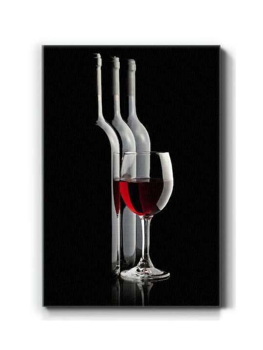 Walls Bottle Red Wine Panou pe Pânză 20x30cm