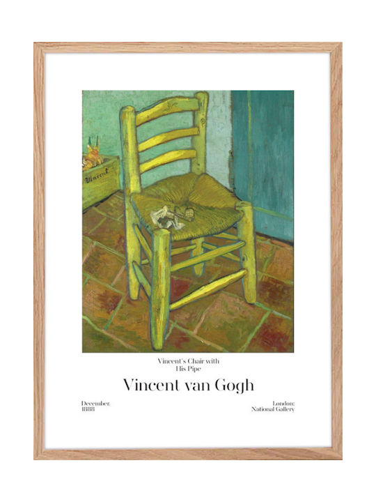 Walls Van Gogh's Chair Rahmen Kopie von Van Gogh Holz 20x30cm