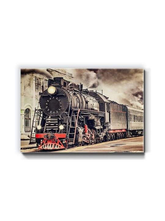 Walls Vintage Train Canvas Painting 30x20cm