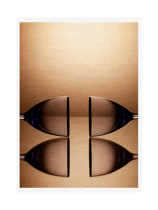 Walls Empty Glasses With Shadows Gemälde auf Le...