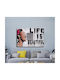 I-gallery Life Is Beautiful Gemälde Kopie von Banksy auf Leinwand 30x20cm