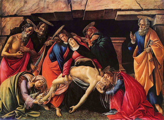I-gallery Lamentation Over The Gemälde Kopie von Sandro Botticelli auf Leinwand 40x30cm