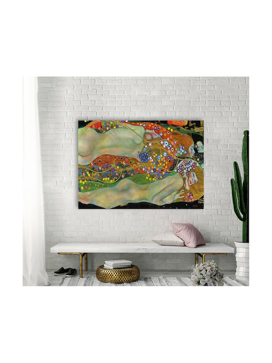 I-gallery Water Serpents Ii Painting Copy of Gustav Klimt on Canvas 90x60cm