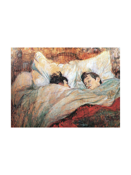 I-gallery In Bed Toulouse Painting Copy of Toulouse Lautrec on Canvas 90x60cm