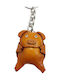 Theodora's Jewellery Leather Keychain for Couples Grey