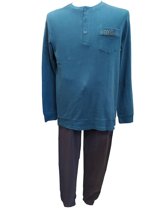 MEI Men's Winter Pajamas Set Gray