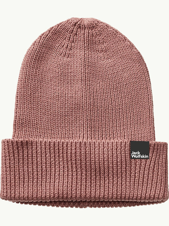 Beanie Unisex Σκούφος Πλεκτός σε Ροζ χρώμα