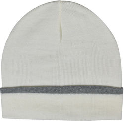 Stamion Beanie Γυναικείος Σκούφος Πλεκτός σε Λευκό χρώμα