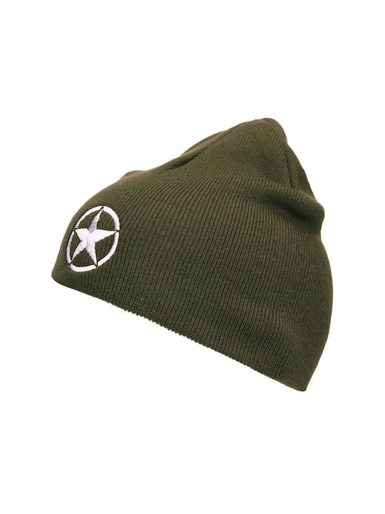 Fostex Garments Beanie Ανδρικός Σκούφος Πλεκτός σε Χακί χρώμα