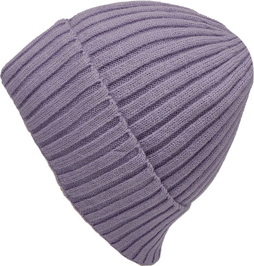 Beanie Γυναικείος Σκούφος Πλεκτός σε Μωβ χρώμα