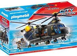 Playmobil City Action Ελικόπτερο Ειδικών Δυνάμεων Με Δύο Έλικες για 5-10 ετών