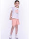 Cotton Planet Kids Set with Shorts Summer 2pcs Pink