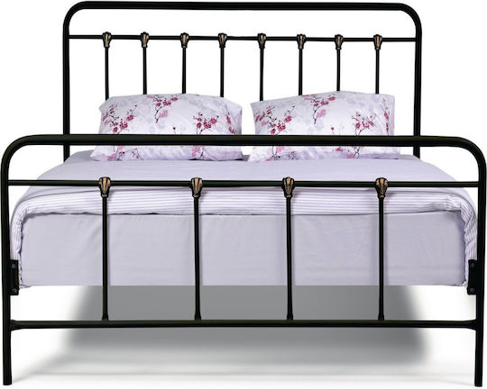 Amelie Halb-Doppelbett für Matratze 120x200cm Schwarz Amelie Halb-Doppelbett für Matratze 120x200cm Schwarz