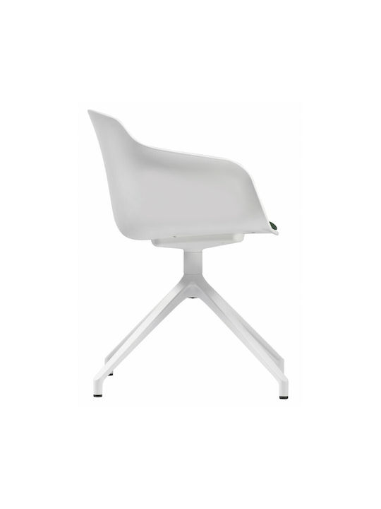 Kitchen Polypropylene Armchair White 57.5x52x77cm