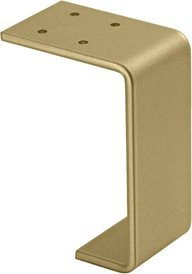 Roline Μεταλλικό Πόδι Επίπλου 7x10x4.5cm Χρυσό