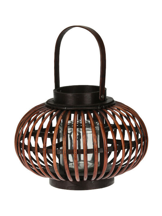 Tabletop Rattan Lantern Pink 30x30x21cm