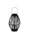 Koopman Tabletop Bamboo Lantern Black 26x26x35cm