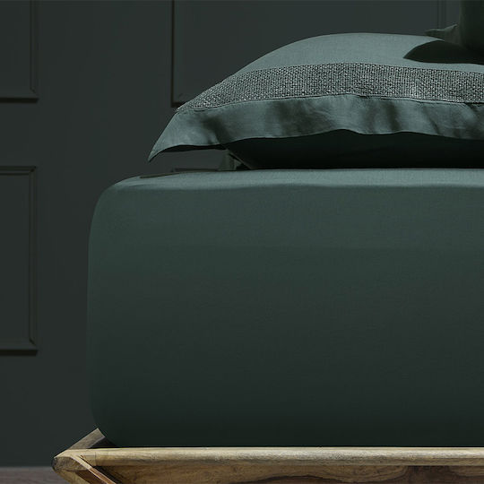 Hauz Cearșaf King Size cu Elastic 200x200+40cm. Verde