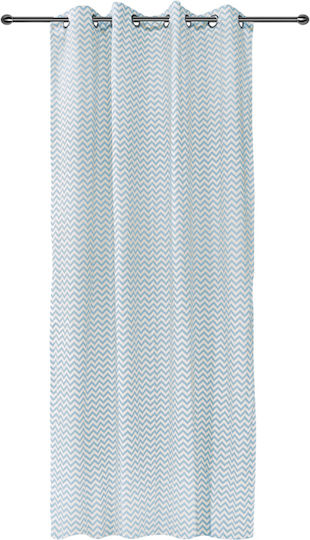 Easy Home Perdele Cu Capse Albastre 140x260cm