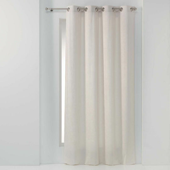 PanOikos Curtain with Grommets Ecru 140x280cm