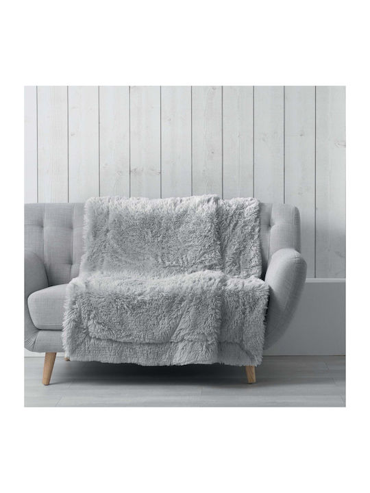 PanOikos Фотьойл Throw Космат 125x150см Сив
