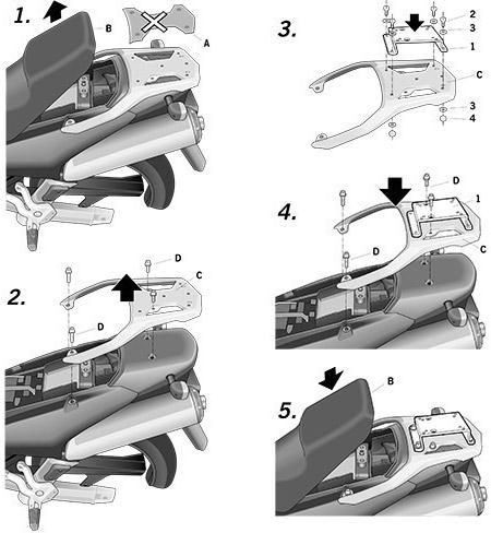 Shad Μπράτσα Σχάρας για Suzuki DL 1000 V-STROM 02-04