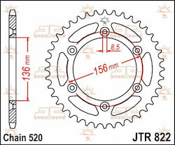 JT Sprockets Rear Sprocket for Husqvarna TE