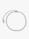 Theodora's Jewellery Ανδρική Αλυσίδα Χειρός Cuban από Ατσάλι Λεπτή Πάχους 3.7mm