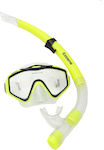 Extreme Silicone Diving Mask Set with Respirator Yellow