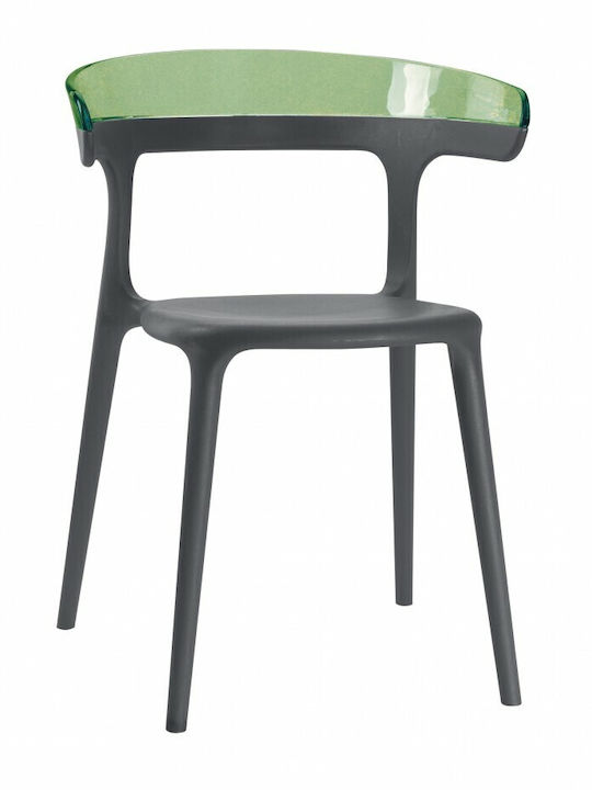 Gartenstühle Kunststoff Luna Grüne 55x51x77cm