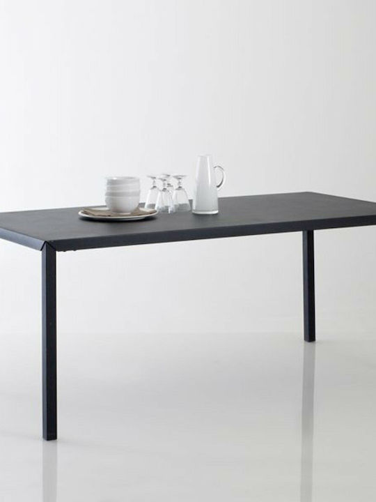 Masă Metalică Pentru Exterior Hiba Neagră 175x85x74 cm