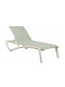 Deckchair Plastic Sunset with Textilene Fabric Turquoise 192x78x39cm.