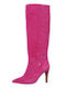 Suede High Heel Women's Boots Fuchsia