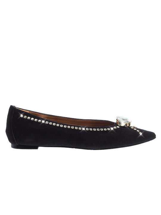 Ras Wildleder Damen Ballerinas in Schwarz Farbe