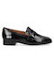 Caprice Leather Women's Loafers in Black Color