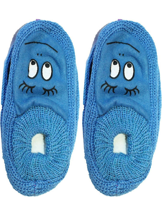 Woolen Winter Women's Slippers Blue