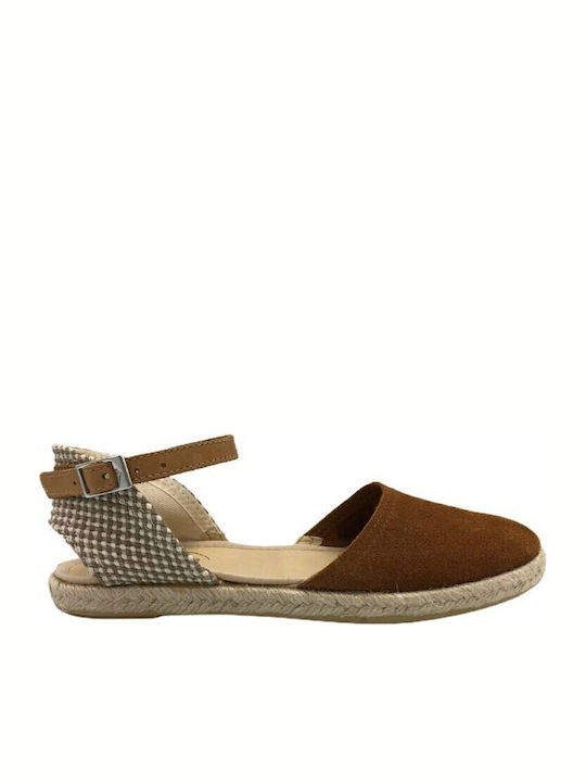 Women's Suede Espadrilles Tabac Brown