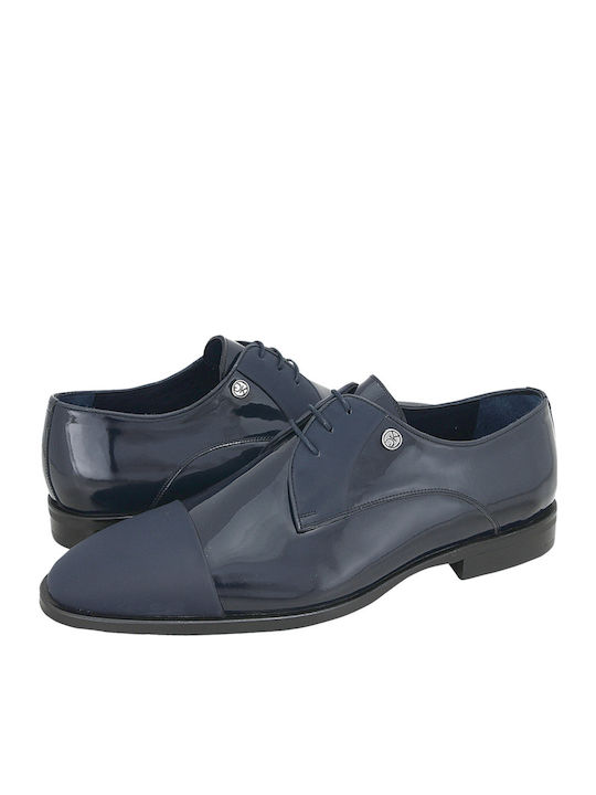 Men's Patent Leather Dress Shoes Blue