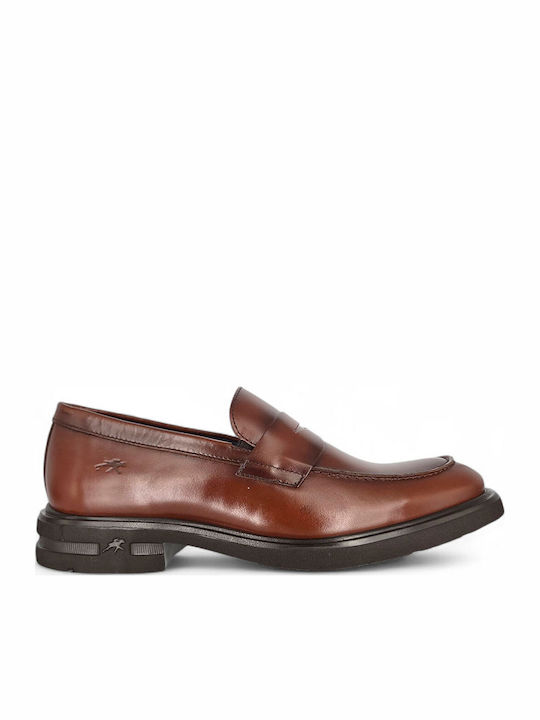Fluchos BELGAS Men's Leather Loafers Brown