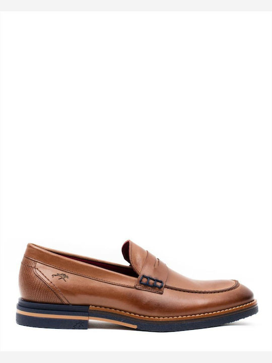 Fluchos Δερμάτινα Ανδρικά Loafers σε Ταμπά Χρώμα